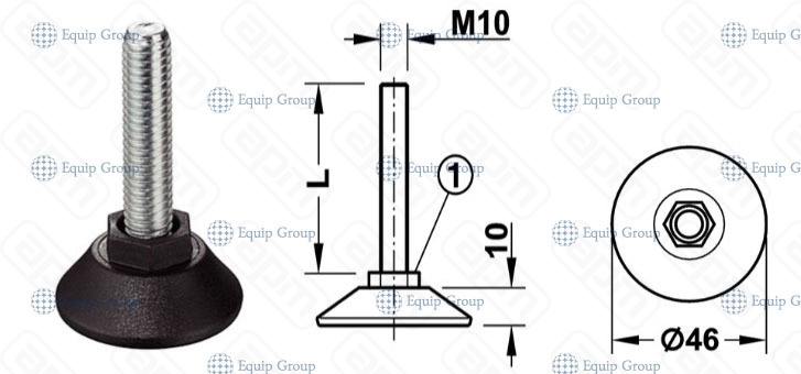 ВИНТ РЕГУЛИРОВОЧНЫЙ M10X30D30