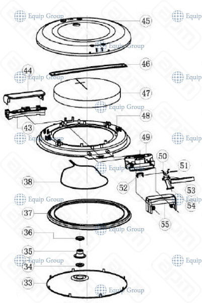 КРЫШКА В СБОРЕ ДЛЯ РИСОВАРКИ HURKAN HKN-SR180