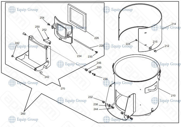 КОРПУС В СБОРЕ ДЛЯ КАРТОФЕЛЕЧИСТКИ SIRMAN PPJ20 IV9800676