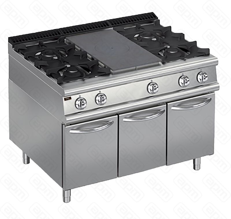 ПЛИТА СО СПЛОШНОЙ ПОВЕРХНОСТЬЮ ГАЗОВАЯ 900 СЕРИИ APACH CHEF LINE LRSTG129R4CS