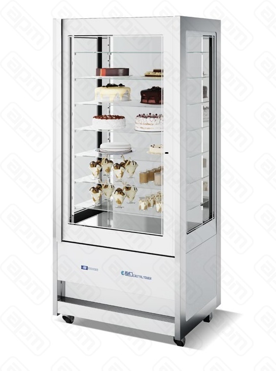 ВИТРИНА КОНДИТЕРСКАЯ ISA CRISTAL TOWER PASTRY 93 H206 RV TN WHITE
