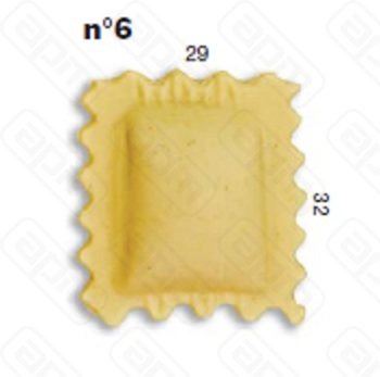 ШТАМП ДРАВИОЛИ ДЛЯ НАСАДКИ LA MONFERRINA MULTIPASTA КВАДРАТ 29Х32 ММ 6