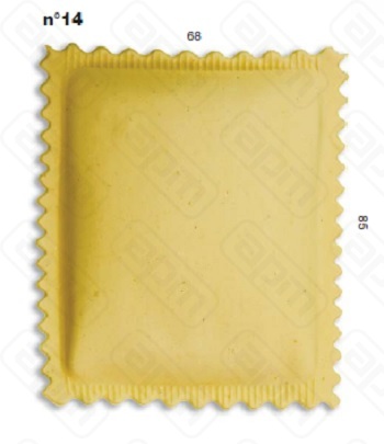 ШТАМП ДРАВИОЛИ ДЛЯ НАСАДКИ LA MONFERRINA MULTIPASTA КВАДРАТ 68Х85 ММ 14