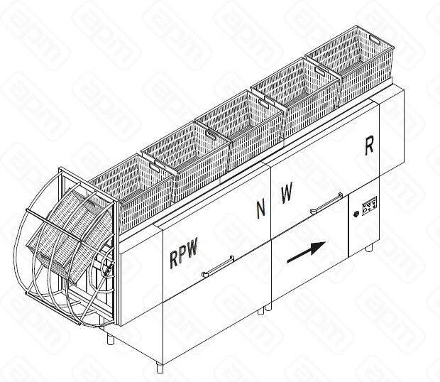 МАШИНА ДМОЙКИ ЯЩИКОВ DIHR VX 401 SPECIAL DXDDEXP2 ЧАСТИ