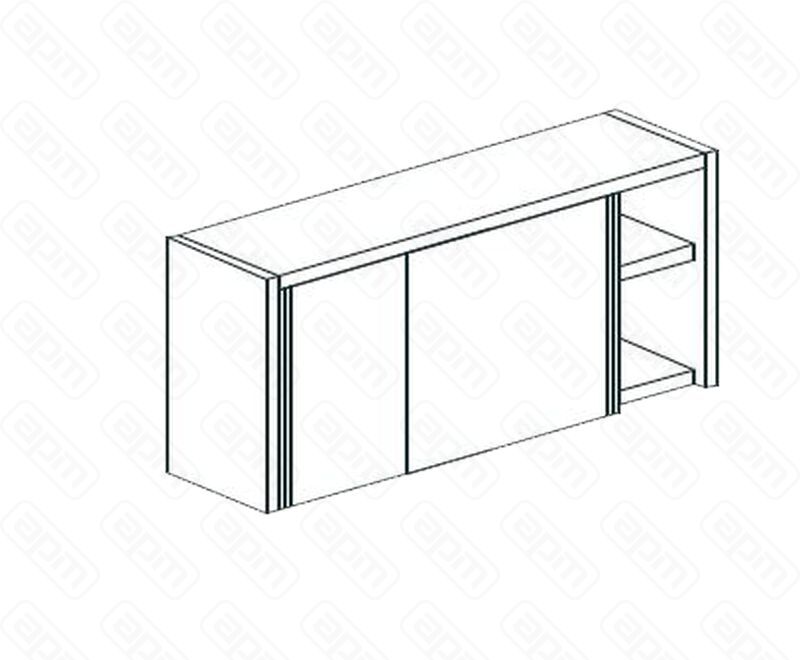 ПОЛКА НАСТЕННАЯ ЗАКРЫТАЯ APACH CHEF LINE LCW106SD