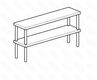 ПОЛКА НАСТОЛЬНАЯ ОТКРЫТАЯ APACH CHEF LINE LOSO3520T2