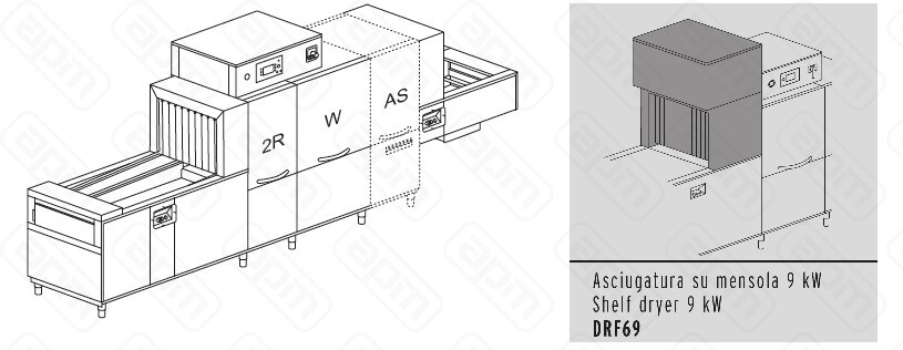 МАШИНА ПОСУДОМОЕЧНАЯ DIHR QX 246 SXDDEDRF692 ЧАСТИ