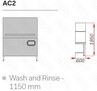 МАШИНА ПОСУДОМОЕЧНАЯ COMENDA AC2 RLДОЗБРЫЗГОЗАЩИТА НА ВХОДЕСУШКА AS6