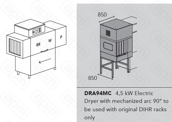 МАШИНА ПОСУДОМОЕЧНАЯ DIHR RX 144 DXDDEXPDRA94MC