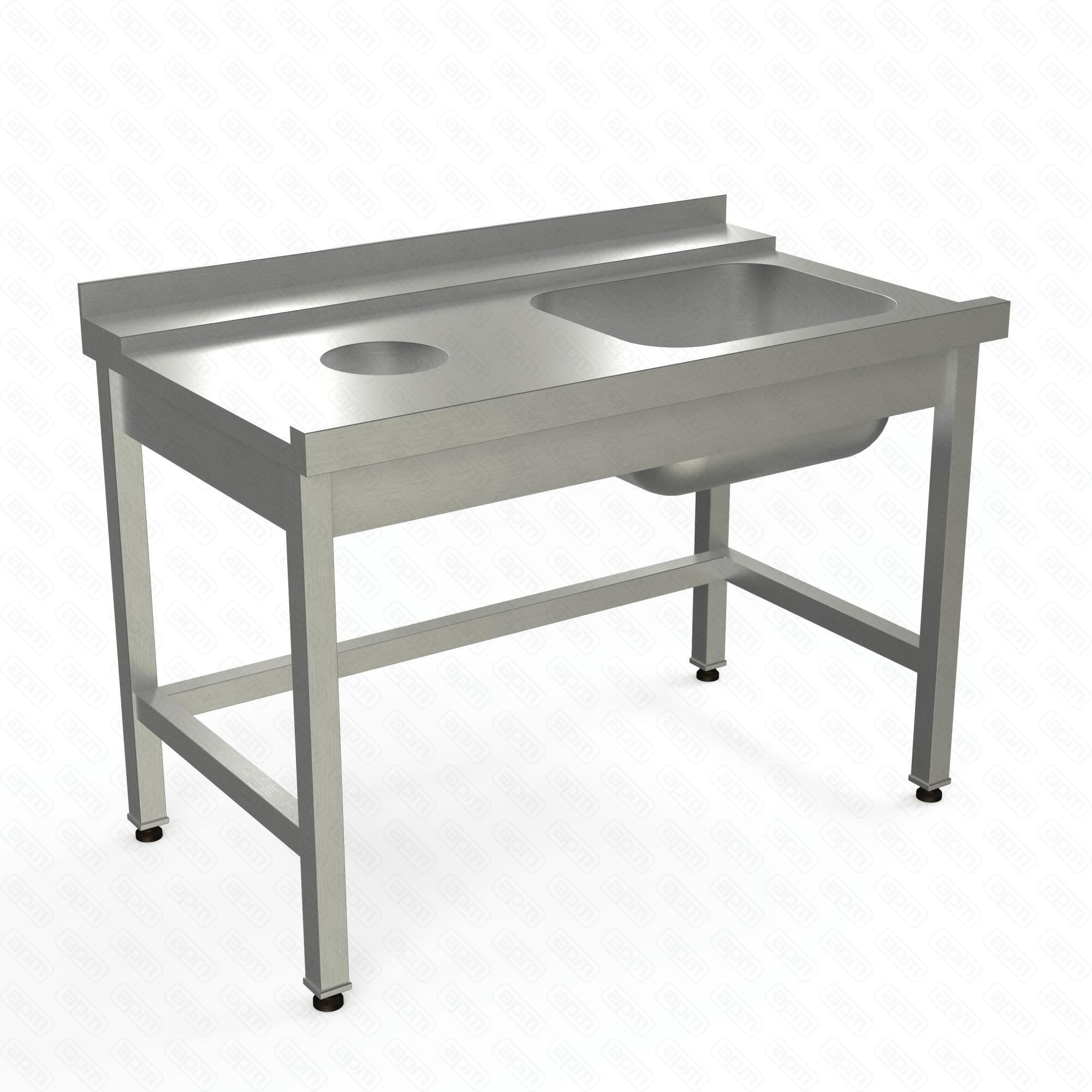 СТОЛ ДЛЯ ГРЯЗНОЙ ПОСУДЫ С НАПРАВЛЯЮШИМИ KAYMAN ДЛЯ ПМ TATRA СПМ-3231207 ЛЕВЫЙ