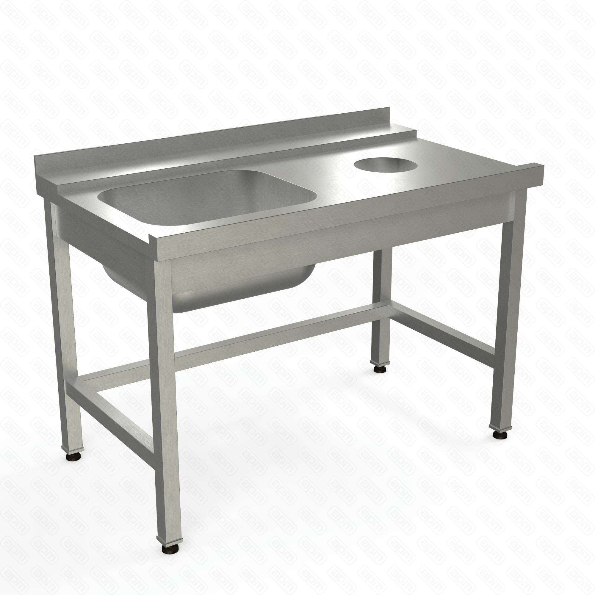 СТОЛ ДЛЯ ГРЯЗНОЙ ПОСУДЫ С НАПРАВЛЯЮШИМИ KAYMAN ДЛЯ ПМ TATRA СПМ-3231507 ПРАВЫЙ