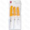 Набор ножей 3 предмета для мяса ручка пластиковая желтая в блистере 48300BS02000003