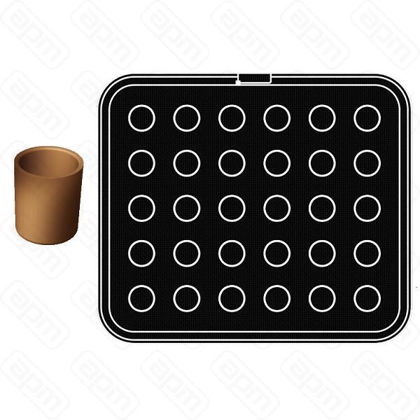 Форма S03 для выпечки тарталеток d3127мм h35мм для CookmaticSpecial 30 ячеек PIASTRA S03