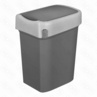 Бак для мусора SMART BIN 50л 430x330x630мм с крышкой маятник серый 434258111