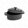Кокотница чугунная овальная 0235л 125х9см h45см с крышкой цвет черный CW30112