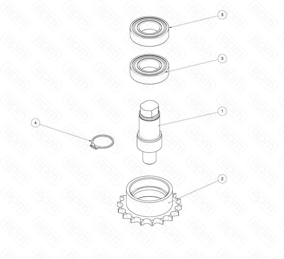 ШЕСТЕРНЯ В СБОРЕ ДЛЯ ТЕСТОМЕСА APACH BAKERY LINE 511001