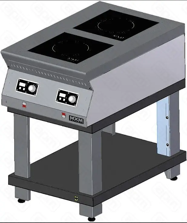 Плита индукционная тип ПИ модель ПИ29П35 без воздуховода на крашеной подставке