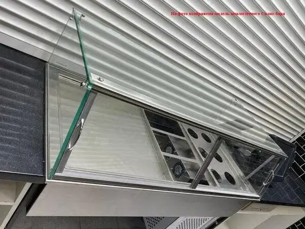Салат-бар СОН встраиваемый 755х635х7301030 стеклянная надстройка 300мм