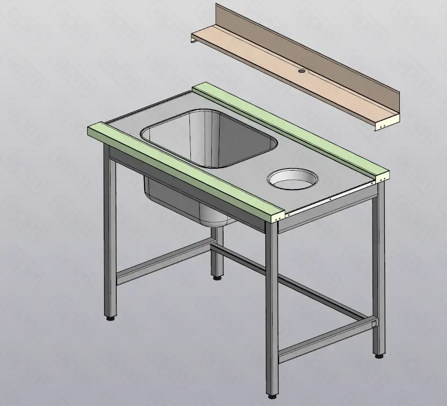 Стол для посудомоечной машины Vortmax СПМП-1200730-п