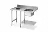 Стол приставной WT51200SHL с мойкой и отв для отходов 1200 мм дпосудом маш тм SMEG серии HTY