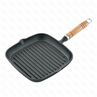 Сковородка чугуннаягриль 22 cмдеревянная ручка PL-ProffCuisine