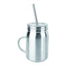 Кружка для коктейля с трубочкой 650 мл металлическая PL- Barbossa
