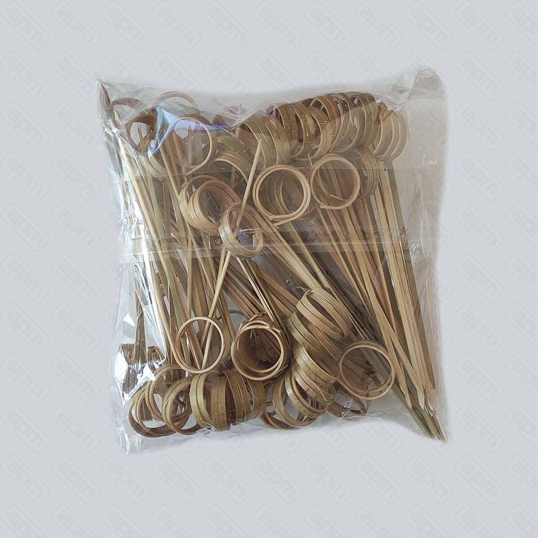 Пика Завиток бамбук 120 мм 100 шт