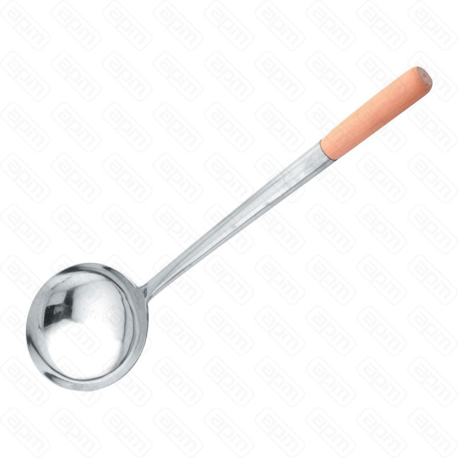 Половник с деревянной ручкой 250 мл нержавейка d 10 см PL Proff Cuisine