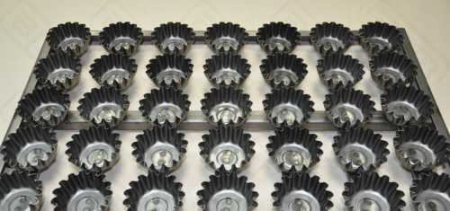 Сборка форм гофрированных для кексов 20 мл 61 шт решетка 6040 см черный металл PL Proff Cuis