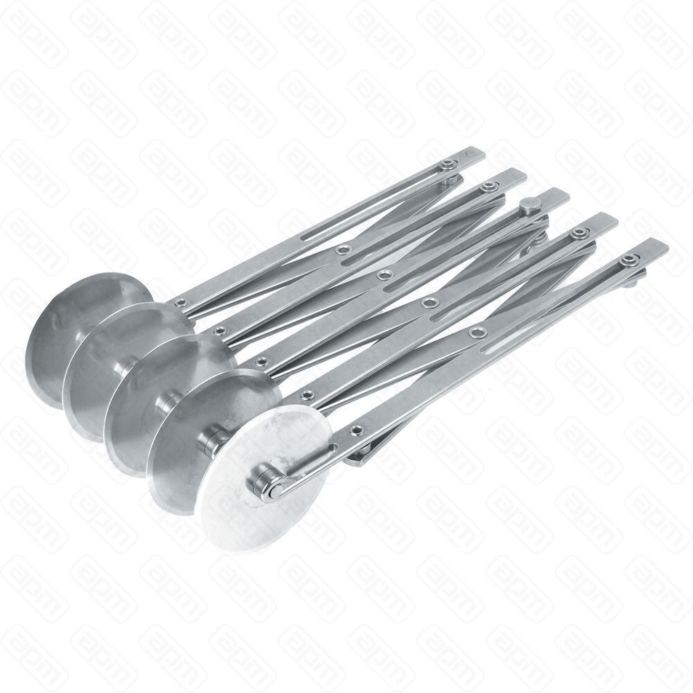 Нож роликовый для теста раздвижной 5 лезвий 50 см нержавейка PL Proff Cuisine