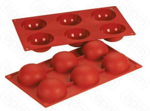 Форма силиконовая PL Proff Cuisine Полусфера 6 ячеек d 70 мм h 35 мм 30175 см