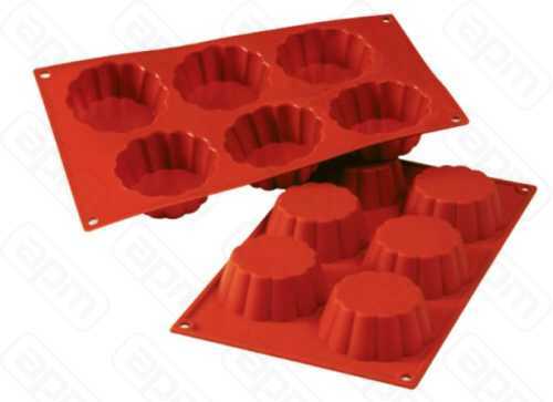 Форма силиконовая PL Proff Cuisine Бриош 6 ячеек d 80 мм h 30 мм 30175 см