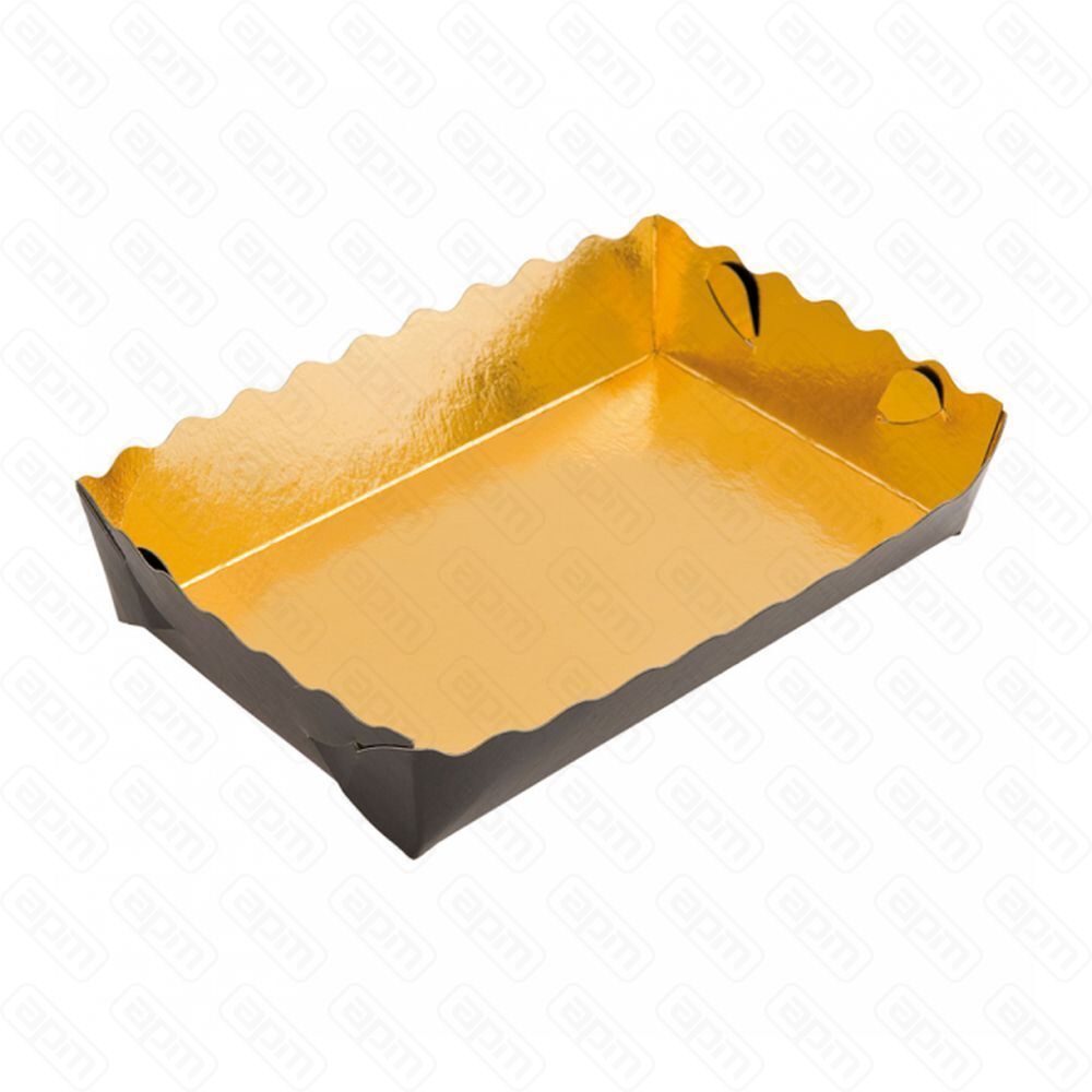 Контейнер кондитерский двусторонний 13935 см золотойчерный картон 250 шт