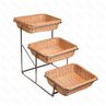 Стойка для выкладки металлическая  3 корзины 30258см PL Proff Cuisine