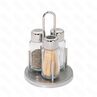 Набор для специй на подставке с ручкой 3 предмета нержсталь PL - REG