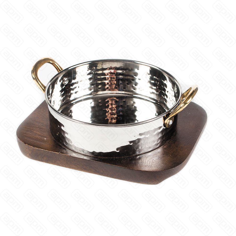 Сковородка Hammered на деревянной подставке d 155 см 890 мл нержавейка PL Proff Cuisine