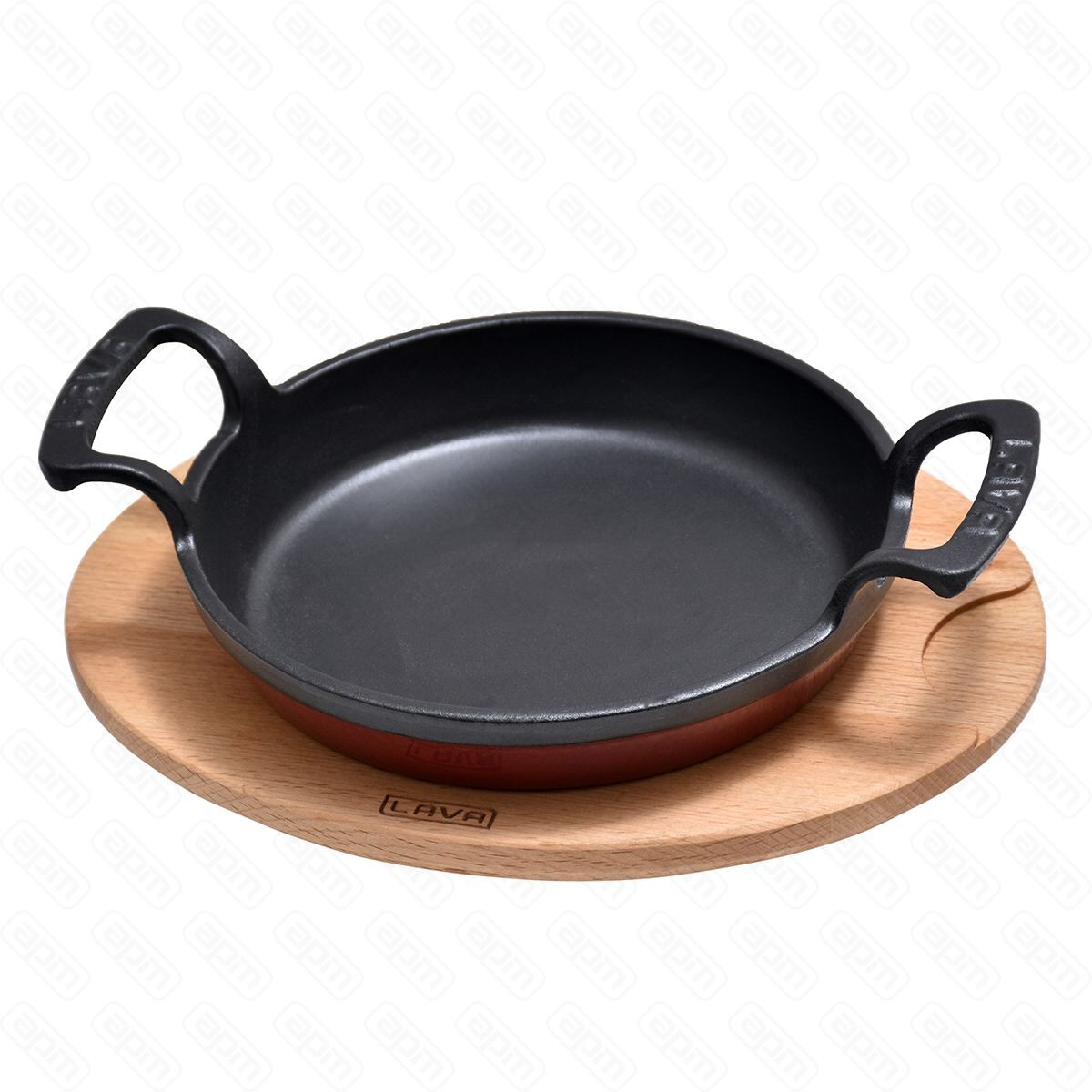 Сковорода круглая с ручками чугун на дподставке d17см  LAVA