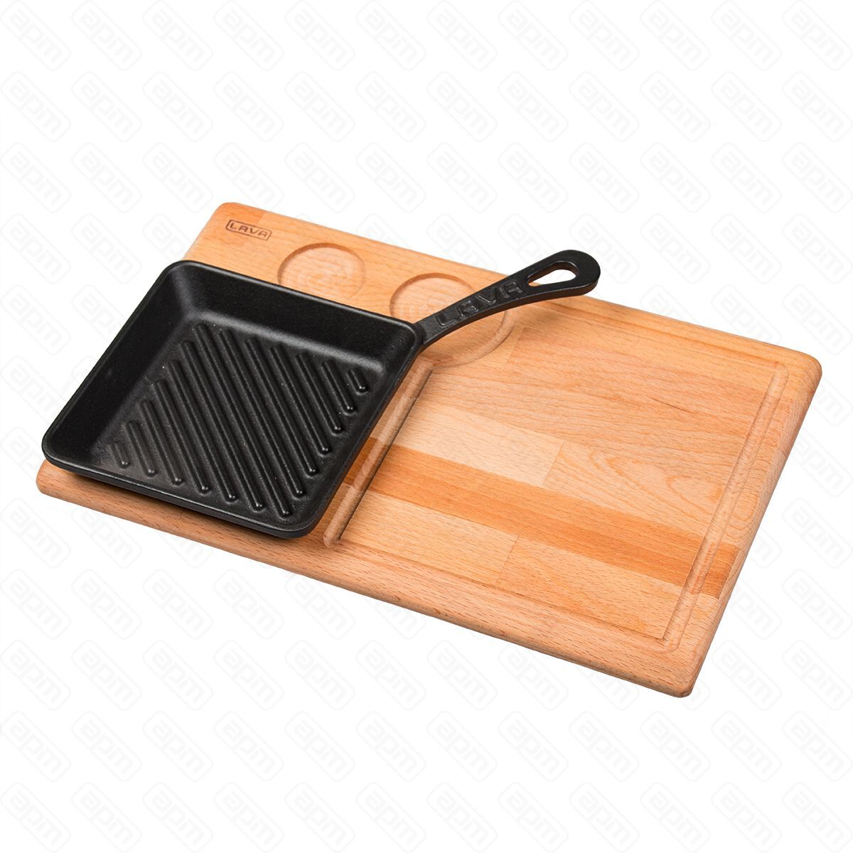 Набор дподачи чугун квадратная сковородка 1616см дподставке LAVA