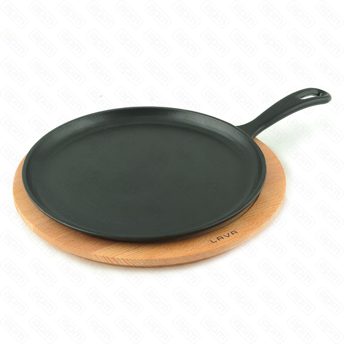 Сковорода круглая с ручкой чугун на дподставке d26см LAVA