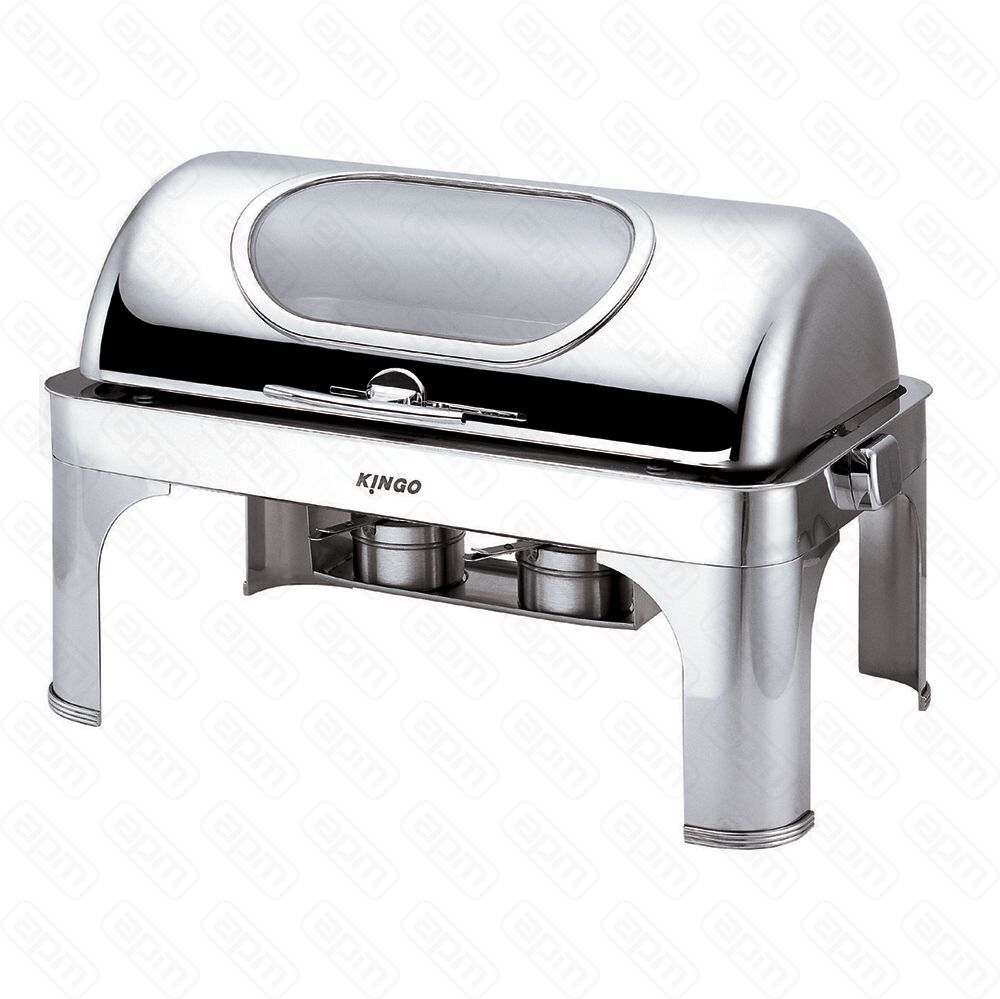 Мармит с обзорнойстеклянной крышкой2отделения по 4литра KINGO-HOTEL