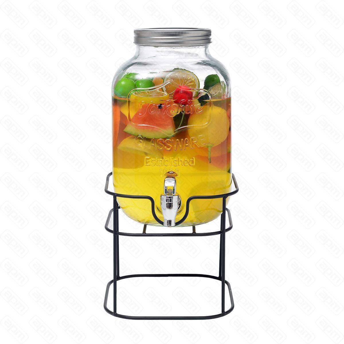 Диспенсер днапитковлимонадникстеклянный с краном на метподставке 5 л PL - Proff Cuisine