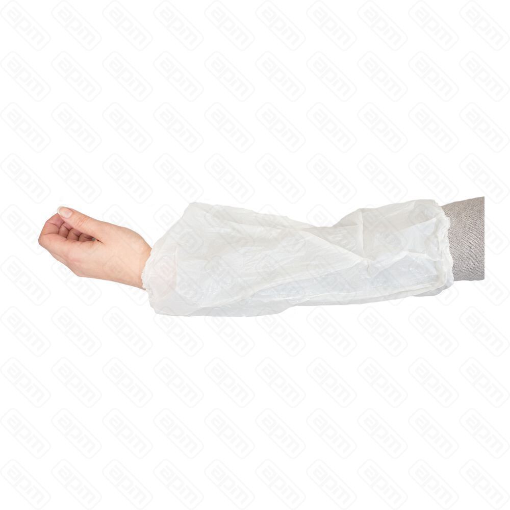 Нарукавники защитные белые 36 см полиэстер 100 шт