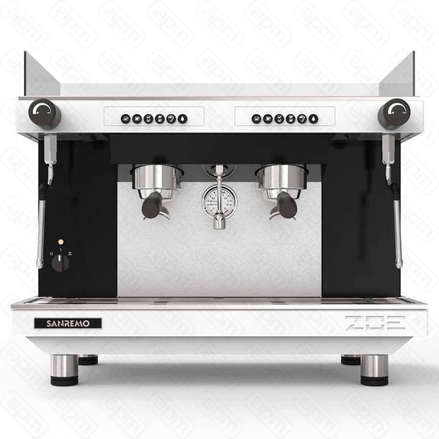 Кофемашина Sanremo Zoe SED автомат 2 высокие гр бело-чрная