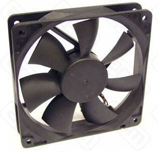 Вентилятор конденсатора  DC12025 12V 120x120х25мм 2200 обмин 136м3час 34дБ без ГТД