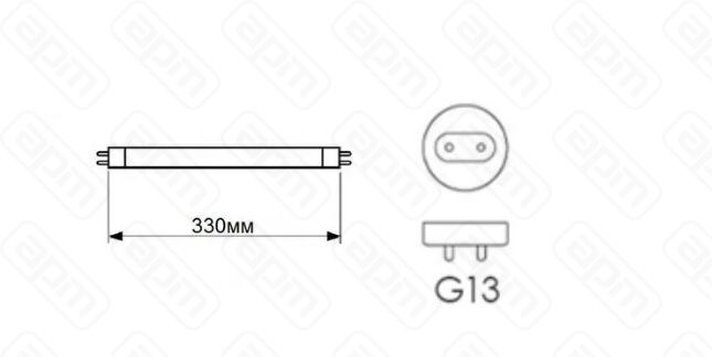 Лампа инсектицидная F10W T8 BL