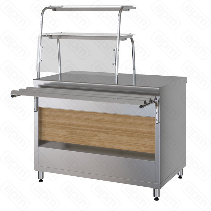 ПНП15 Прилавок нейтральный с полками