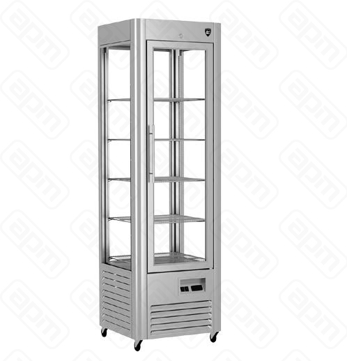 ШКАФ-ВИТРИНА КОНДИТЕРСКИЙ KAYMAN КШВ-400М ЛЮКС СЕРЫЙ МАТОВЫЙ