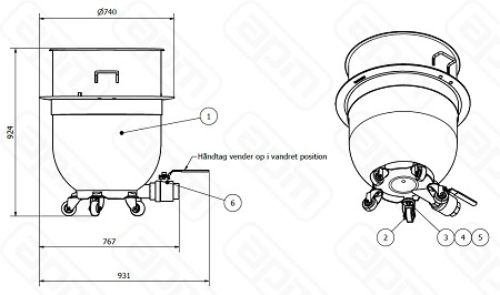 ДЕЖА МИКСЕРА VARIMIXER 28AR200-75M 200Л