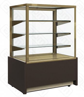 Витрина холодильная Полюс KC70 VH 13-1 LIGHT Chocolate Паттерн 0105 Венге
