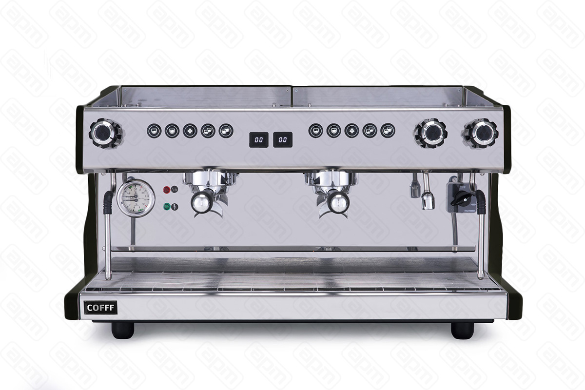Кофемашина рожковая COFFF LUNA 2 GR A 2 группы автомат черная COFFEE MACHINE COFFF LUNA SB-20 2 GR A BLACK